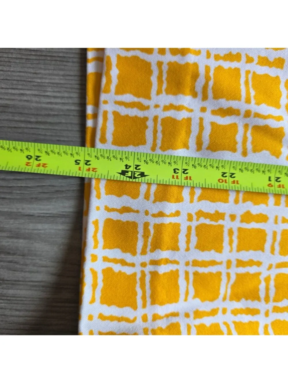 Yellow & White Talbots Womens Pencil Skirt Size 16 Grid Print Cotton Blend Nwt